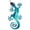 Blue, variant on D-Art Collection Tin Metal and Iron Medium Gecko Wall Decor in Blue