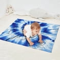 thumbnail image 2 of Blue Tie Dye Mandala Pattern Blanket,Comfortable Soft Lamb Wool Throw Blanket,All Season,Warm Lightweight Blankets for Sofa Bed Couch Living Room Chair,30"x40", 2 of 4