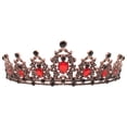 thumbnail image 1 of EeaseCA 1 Pce Couronne Vintage de Luxe Classique Tiara pour Cheveux pour Femme (Rouge), 1 of 8