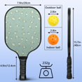 thumbnail image 4 of Pickleball Paddles Set,Pioneer Flower Floral Print Pattern Fiberglass Surface Pickleball Racket Set with 2 Indoor Outdoor Pickleball Balls and Pickleball Bag,Pickle-ball Equipment, 4 of 6