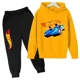 thumbnail image 3 of Conjuntos de ropa deportiva para niños de Hot Wheels, primavera y otoño, de 3 a 12 años, 2 piezas, sudadera con capucha y pantalones, 3 of 5