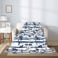 thumbnail image 2 of Sikiie Retro Coconut Tree Cozy Flannel Fleece Throw Blanket: Lightweight & Thick for All Seasons - Perfect for Women, Men, & Kids"80"x60", 2 of 6