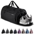 thumbnail image 1 of Bolsa de gimnasio Fitgriff con compartimento para zapatos y artículos húmedos, unisex, negra, 1 of 6