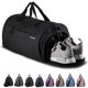 thumbnail image 1 of Bolsa de gimnasio Fitgriff con compartimento para zapatos y artículos húmedos, unisex, negra, 1 of 6