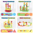thumbnail image 2 of Juego de juguetes con forma de tablero Ggiibro, 65 piezas, bricolaje, apilables para niños de 3 a 6 años, 2 of 6