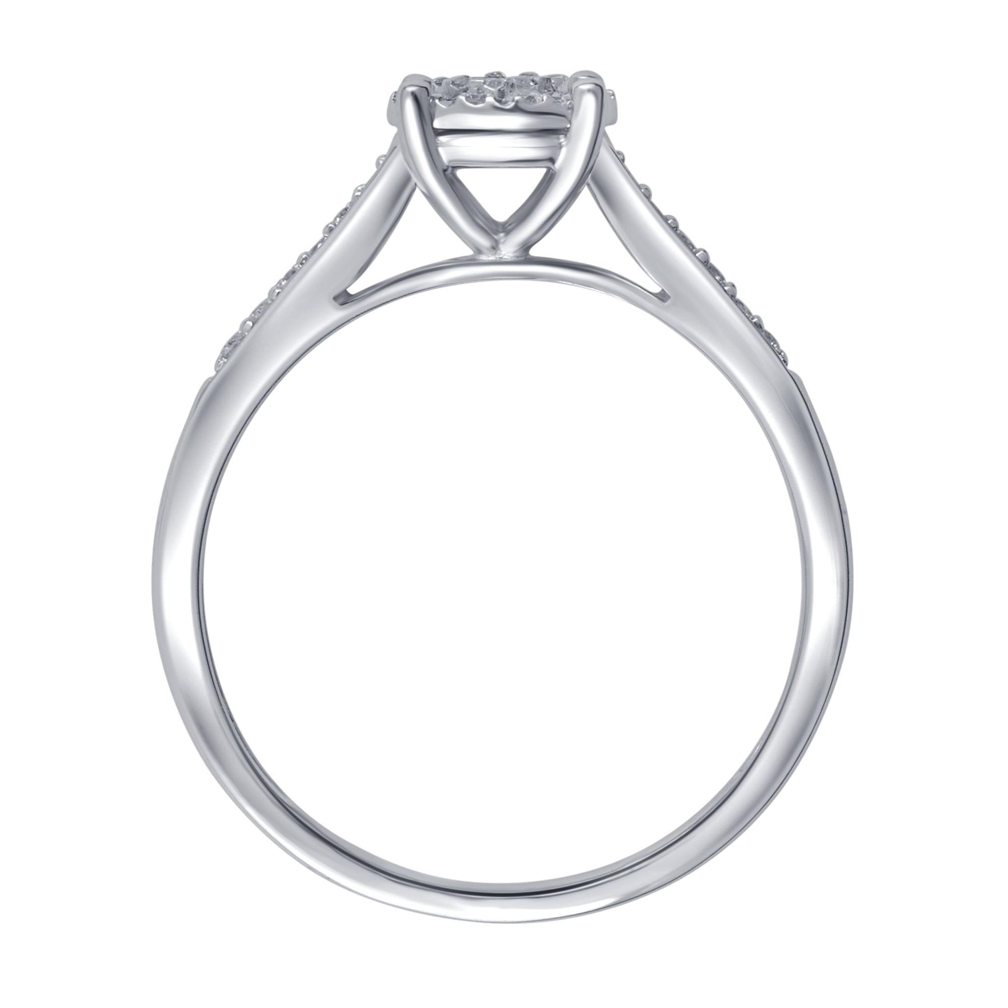 Forever Bride 1/5 Carat T.W. Diamond Sterling Silver Composite Bridal Set (J, I3)