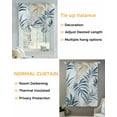 thumbnail image 3 of Blue Brown Botanical Tie Up Curtains for Window, Thermal Insulted Balloon Shade Adjustable Rod Pocket Curtains Valance Panels for Kitchen Bathroom Cafe 42 x 45 Pastoral Summer Leaf, 3 of 6