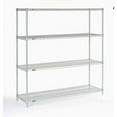 thumbnail image 2 of Nexel 5 Tier Silver Epoxy Wire Shelving Starter Unit, 54"W x 24"D x 63"H, 2 of 4