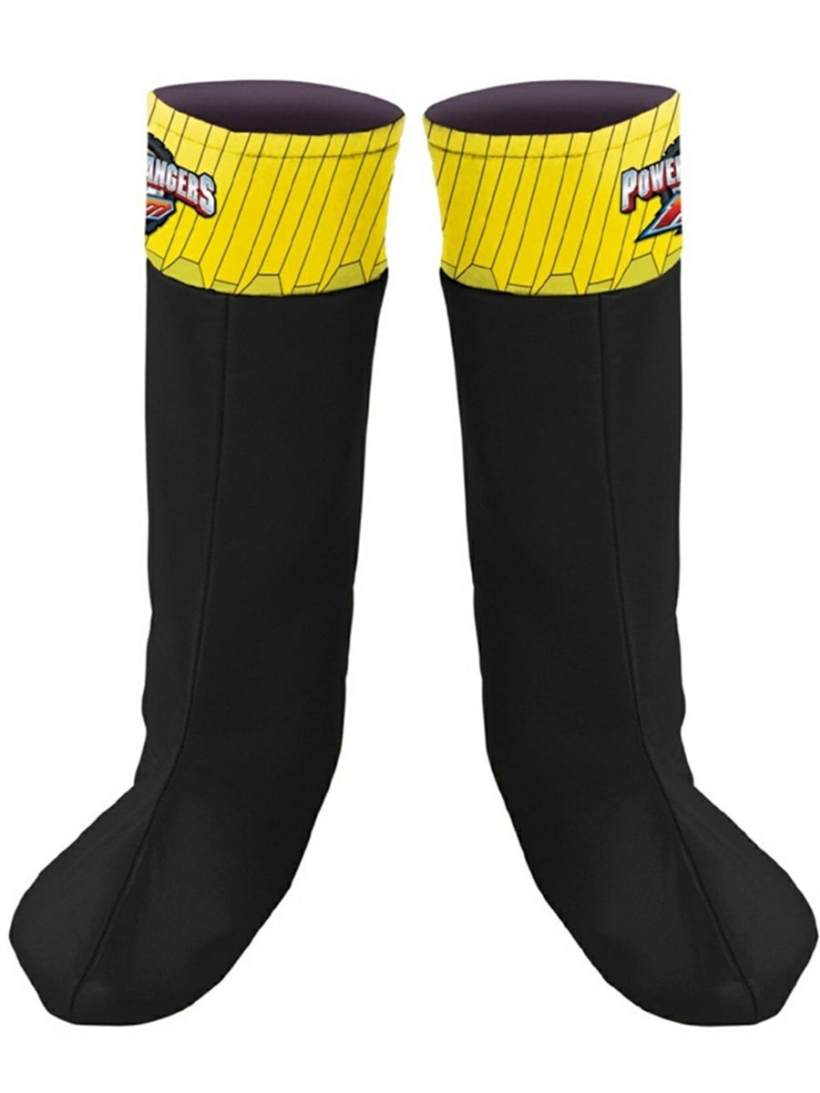 childs power rangers rpm black ranger costume boot covers