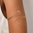 thumbnail image 3 of Arm Cuff Gold Cuff Jewelry for Women Upper Arm Bracelet Trendy Bangle Bracelets Armband Jewelry, 3 of 13