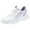 White, variant on Womens Mesh Sneakers Lightweight Running Shoes Nonslip Lace up Daily Workout Gym Athletic Shoes Soft Sole Walking Shoes White Size 8.5