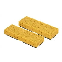 Superio Sponge Mop Head Replacement Butterfly Squeeze Mop Head Refill for Tile, Laminate, Bathroom, Kitchen, Garage Floors Commercial/Industrial (Replacement #1) 9"x3" Screws: 6.5" Apart, 2 Pack