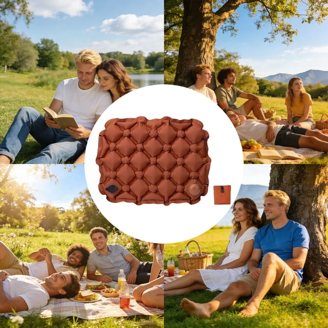 BotaniNest Inflatable Seat Portable Air Pad Travel Support For Airplane Comfort Lightweight With Storage Camping Pad Seating Aid For And Outdoor Adventures
