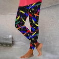 thumbnail image 2 of DDAPJ pyju Printed Leggings for Women Novelty Holiday Party Tights Buttery Soft Casual Yoga Pants Lightweight Ankle Length Milk Silk Legging Sales of Today Multicolor XL, 2 of 5