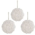 thumbnail image 1 of Juego de 3 Toallas Colgantes Suaves para Secar a Mano | Toallas de Baño de Chenilla de Felpa con Bolas Redondas Superabsorbentes | Secado Rápido y Resistentes Al Moho | Blanco y Gris, 17 X 17 Cm, par, 1 of 1