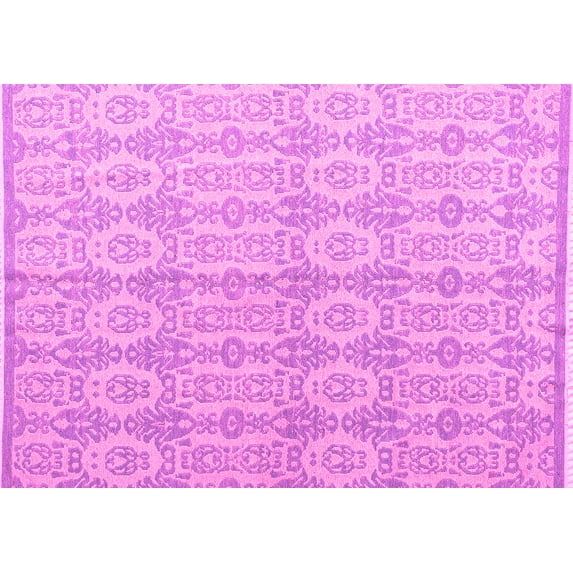 Ahgly Company Indoor Rectangle Abstract Pink Modern Area Rugs, 7' x 10'