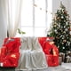 thumbnail image 5 of Funda elástica navideña para sofá de 2-3 plazas | Estampado de Papá Noel en poliéster rojo y blanco | Protector de muebles lavable a máquina | Decoración festiva para sala de estar, 5 of 7
