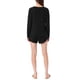 thumbnail image 3 of Conjunto de pijamas para mujer INSPIRE CHIC de manga larga, con cintura elástica, parte superior y pantalones cortos, conjunto de ropa de casa con bolsillos, talla S, color negro, 3 of 6