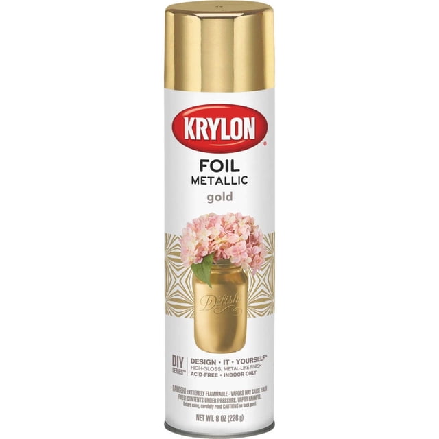 Pintura en aerosol Krylon Foil High Gloss Gold Metallic 226 g