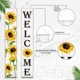 thumbnail image 3 of Banderas colgantes de bienvenida con diseño de girasoles, para primavera, porche, verano, puerta, Acción de Gracias, puerta principal, jardín, casa, patio, decoraciones de fiesta con girasoles., 3 of 7