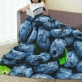 thumbnail image 6 of Bingfone Fresh Blueberries Print Flannel Fleece Blanket Throw Blanket for Bed,Sofa,Couch,Travel,Camping(50"x40" ), 6 of 8