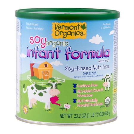Vermont Organics Organic Soy-Based Formula,, with DHA, ARA, and Iron, 23.2 Oz