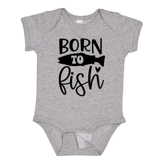 Inktastic Born to Fish Boys or Girls Baby Bodysuit