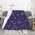 thumbnail image 3 of LNWH Super Soft Flannel Bed Blanket, Cozy Fluffy Warm All Seasons Yes or No Graffiti Pattern Throw Blankets for Sofa Bedding, 60"x50", 3 of 8