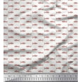 thumbnail image 1 of Soimoi Red Cotton Duck Fabric Fish Ocean Print Fabric by the Yard 56 Inch Wide, 1 of 3