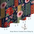 thumbnail image 6 of Pioneer Flower Floral Print Pattern Shower Curtain 84"x72", Bathroom Decorative Shower Curtain Set with 12 Hooks, Waterproof Washable, 6 of 6
