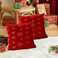 thumbnail image 7 of Christmas Decoration Pillow Cover Cushion Cover Soft Fluffy Pillowcases Boho Pillow Covers Winter Holiday Cushion Cases for Sofa Couch Bedroom Living Room Farmhouse indoor Pillow Case, 7 of 7