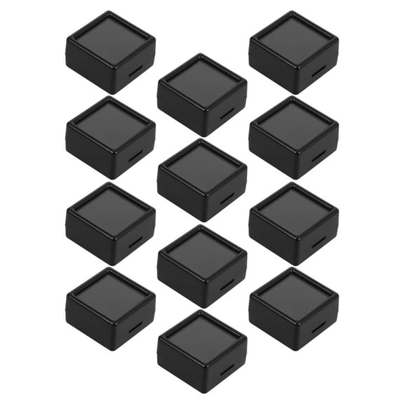 Masteelf 12pcs Small Display Boxes with Lid, Sponge Filled, Square Plastic Jewelry Storage Containers