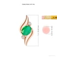 thumbnail image 3 of ANGARA Natural Shell Style Oval 1.5 ct Emerald and Diamond Pendant in 14K Rose Gold for Women (Size-9x7mm) | May Birthstone, Birthday, Anniversary, Jewelry Gift for Women | Natural Emerald Necklace, 3 of 8