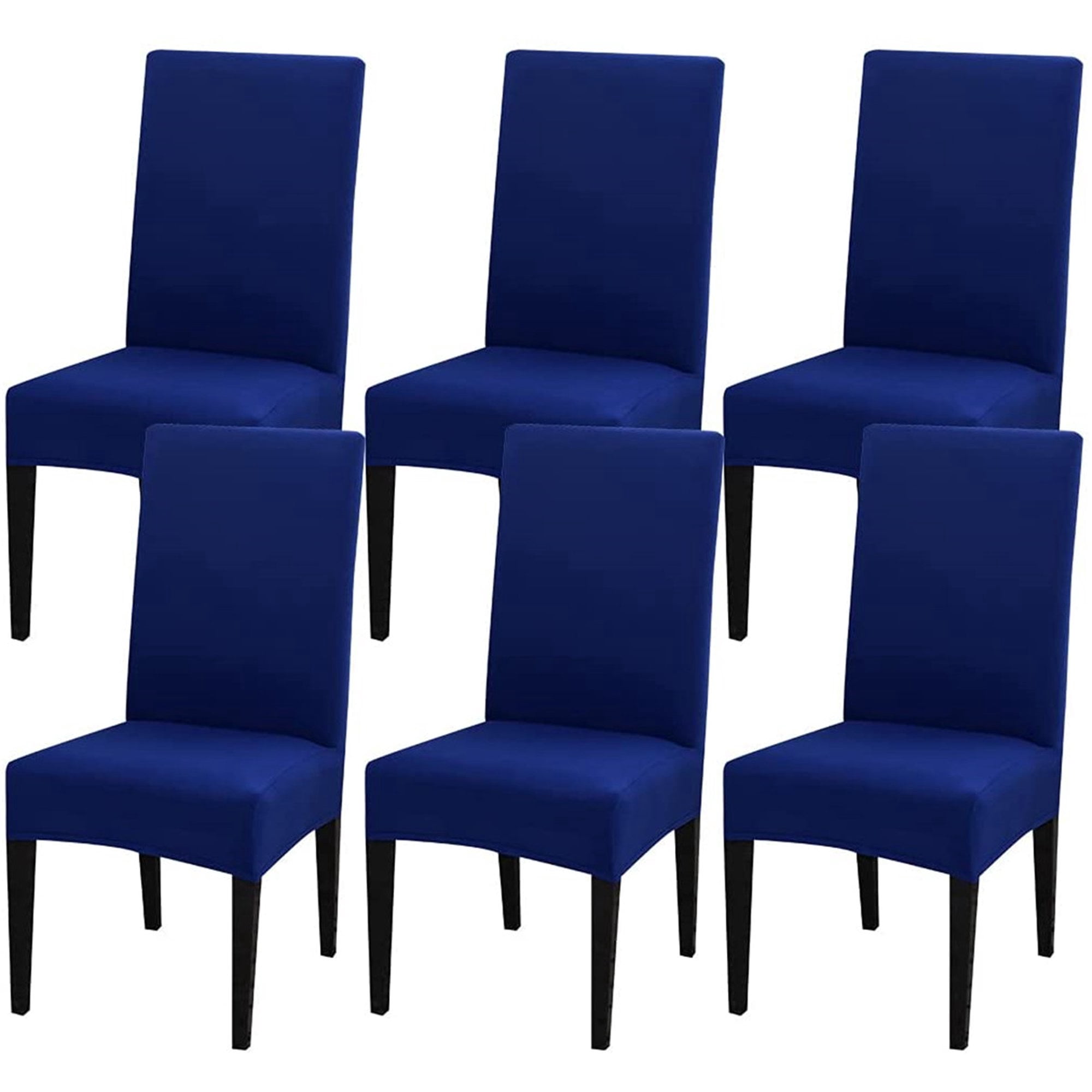 Pack 6 Chair Protector Cover Slipcover, Stretch Removable Washable