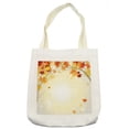 thumbnail image 1 of Fall Tote Bag, Soft Image of Faded Shedding Fall Leaves from Tree Motion in Nature Concept Print, Cloth Linen Reusable Bag for Shopping Books Beach and More, 16.5" X 14", Cream, by Ambesonne, 1 of 2