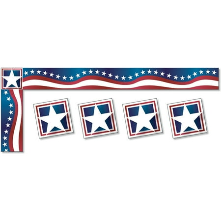 UPC: 0194629104789 | North Star Teacher Resource All Around the Board Trimmer  Stars & Stripes  43  Per Pack  6 Packs