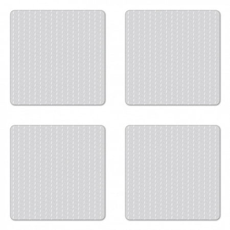 

Abstract Coaster Set of 4 Geometric Contemporary Square Connecting Spirals Simplistic Mosaic Art Deco Square Hardboard Gloss Coasters Standard Size Grey and White by Ambesonne