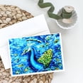 thumbnail image 2 of Peacock Straight Up in Blue Greeting Cards Pack of 8 7 in x 5 in, 2 of 3