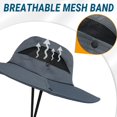 thumbnail image 4 of Ponytail Sun Bucket Hats for Women Men Wide Brim UPF 50+ Fishing & Beach Hats, 4 of 5