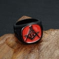 thumbnail image 5 of PikaLF Masonic Ring for Men, Masonic Freemason Ring, Retro Freemason Symbol Masonic Rings, Hip Hop Biker Ring, Vintage Religious Amulet Ring, Punk Masonic Jewelry Gift for Men, 5 of 6