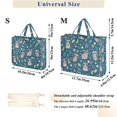 thumbnail image 2 of FORMRS Womens Corduroy Tote Bag Crossbody Shoulder Purse Handbag with Detachable Strap, Blue Raccoon Star Pattern, 2 of 7