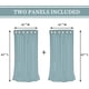 thumbnail image 5 of Cortinas opacas 100 % con aislamiento térmico para dormitorio con forro negro, doble capa, oscurecimiento total de la habitación, reducción de ruido, cortina con ojales (2 paneles), 5 of 8