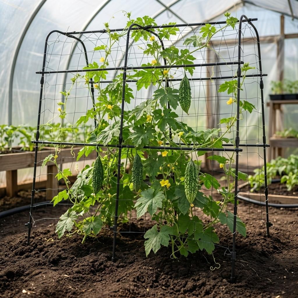 5.3x5.3 FT Black U-Frame Garden Arch, Metal Plant Support for Raised Beds, Cucumbers, Melons, Grapes, Roses & Vining Crops