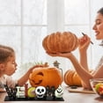 thumbnail image 3 of Adornos de madera para Halloween, esqueleto de calabaza, araña, murciélago, decoración de escritorio, escena de fiesta, decoración de mesa, 3 of 6