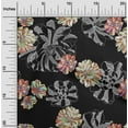 thumbnail image 2 of oneOone Silk Tabby Black Fabric Floral With Lines Quilting Supplies Print Sewing Fabric By The Yard 42 Inch Wide, 2 of 4