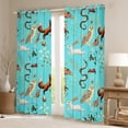 thumbnail image 2 of Manfei Boho Jungle Animal Black Out Curtains for Child, Squirrel Fox Butterfly Curtains Pack of 2 (42x63 Each), Rustic Farmhouse Bedroom Curtains, Curtains and Drapes Home Decor, 2 of 6