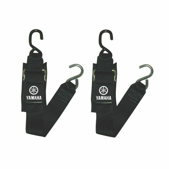 Yamaha Boat Watercraft PWC Black Tie Down Strap Set (2 Count)