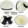thumbnail image 5 of Women Wide Brim Straw Beach Hats UV Protection Ladies Straw Hats Summer Sun Hats, 5 of 7