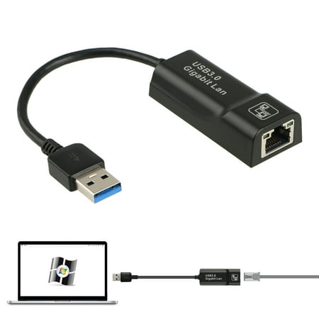 USB 3.0 to RJ45 Gigabit Ethernet LAN Network Adapter Card 10/100/1000 Mbps (Best Usb To Ethernet Adapter)