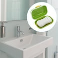 thumbnail image 2 of Unique Bargains 1 Pc Soap Dish Portable Soap Holder for Bathroom Green, 2 of 6